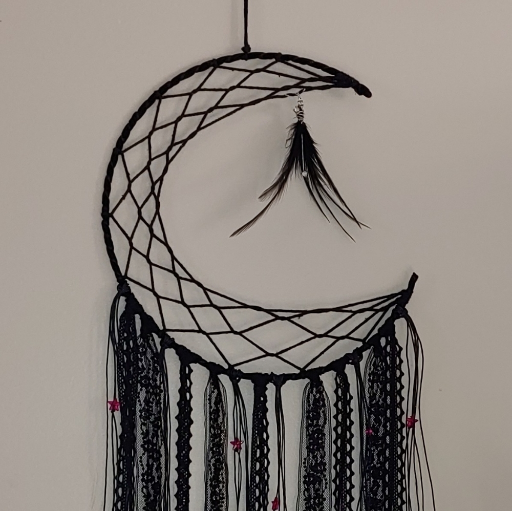 Handmade Crescent Dreamcatcher